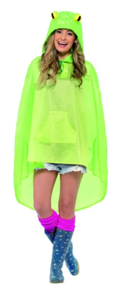 Frog Party Poncho Adult -Family Halloween Store Sales Store 27612