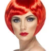 Babe Women's Red Wig Short Side Swept Fringe