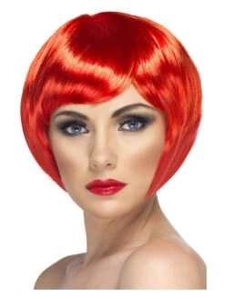 Babe Women's Red Wig Short Side Swept Fringe