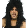 80s Hard Rocker Men's Black Wig