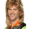 80s Mullet Men's Light Brown And Highlights Wig