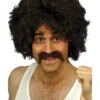 80's Retro Wig & Tash Men's
