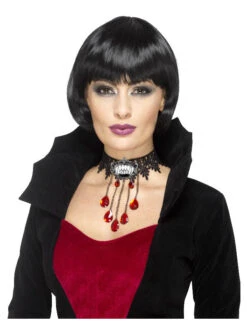 Deluxe Gothic Vamp Choker, Black
