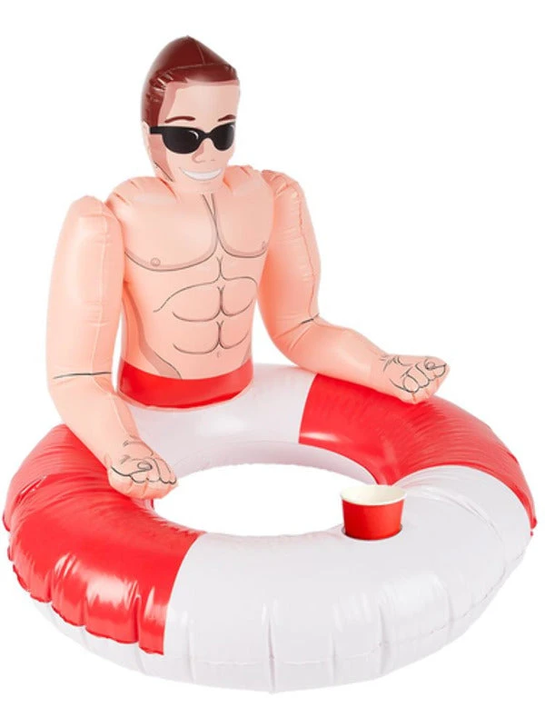 Inflatable Lifeguard Hunk Swim Ring 1 Inflatable Lifeguard Hunk Swim Ring
