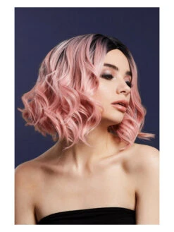 Fever Kourtney Women's Baby Pink Wig Two Toned Curls Long Bob
