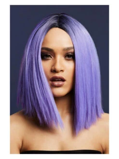 Fever Kylie Women's Violet Purple Wig Two Toned Long Bob