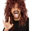 80s Hard Rocker Men's Brown Wig