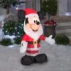Mickey Mouse With Santa Beard 3.5ft Airblown Christmas Yard Decor