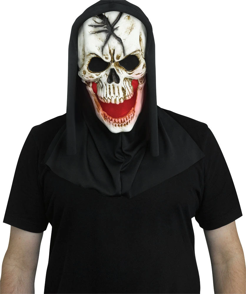 Fun World Fade In & Out Skull Mask With Hood 1 Fun World Fade In & Out Skull Mask With Hood