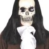 Seasonal VisionsGoth Skull Deluxe Mask With Hair & Sunglasses