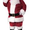 Fun World Santa Suit Premium Plush Crimson Adult Costume, 40-48