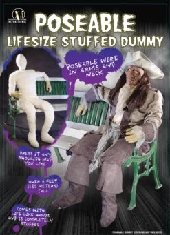 Bendable Life Size Halloween Dummy With Hands 6 Feet