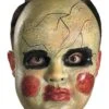 DisguiseCracked Creepy Doll Face Mask With Smeared Makeup Effect Adult