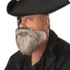 Capt Beard-stache Grey Pirate Beard
