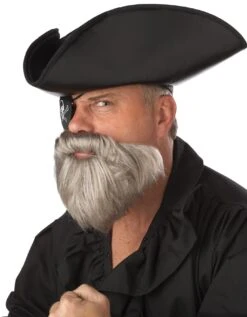 Capt Beard-stache Grey Pirate Beard