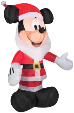 Mickey Mouse With Santa Beard 3.5ft Airblown Christmas Yard Decor -Family Halloween Store Sales Store MSN778269