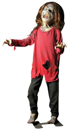 Dead Dawn 4FT Prop Zombie Girl -Family Halloween Store Sales Store MSN780258