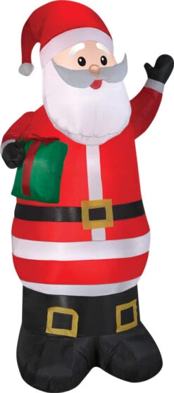 Santa With Present 6.5ft Airblown Christmas Yard Decoration