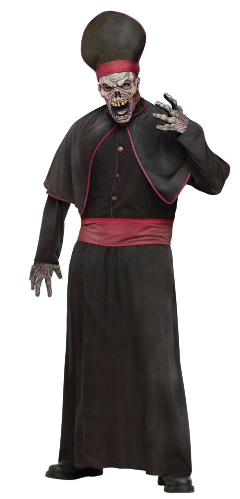 Fun World Zombie Priest Adult Costume And Mask 1 Fun World Zombie Priest Adult Costume And Mask