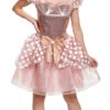 Disguise Minnie Mouse Women's Rose Gold Minnie Deluxe Costume Dress & Ears