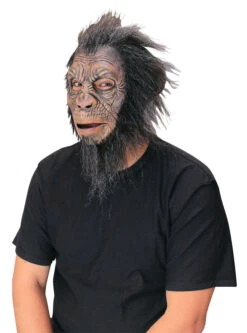 Black Hairy Ape Ad Latex Mask