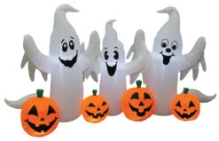 Ghosts & Pumpkins 8 Ft Wide Inflatable Decor