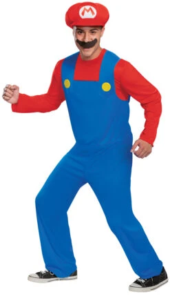 Disguise Super Mario Brothers Men's Mario Classic Adult & Teen Costume