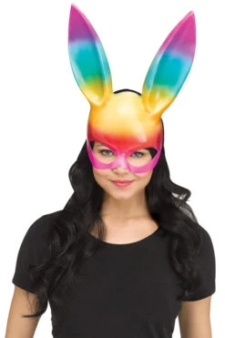 Fun World Bunny Rabbit Women's Mask Rainbow