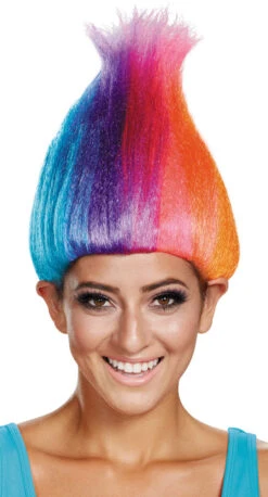 Disguise Trolls Rainbow Colored Adult Troll Wig