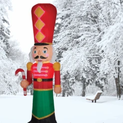 108" Blow Up Inflatable Nutcracker Lightshow Outdoor Yard Decoration
