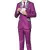 Pimp Purple Patterned Men's Suit