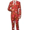 Christmas Decorations Red - Light Up Patterned Men's Suit