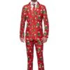 Christmas Trees & Stars Patterned Men's Suit