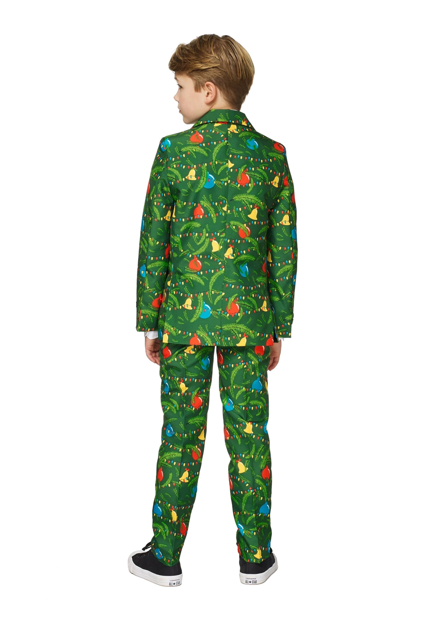 Christmas Green Light Up Boy's Patterned Suit 2 Christmas Green Light Up Boy's Patterned Suit - Image 2
