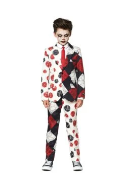 Halloween Clown Vintage Boy's Patterned Suit