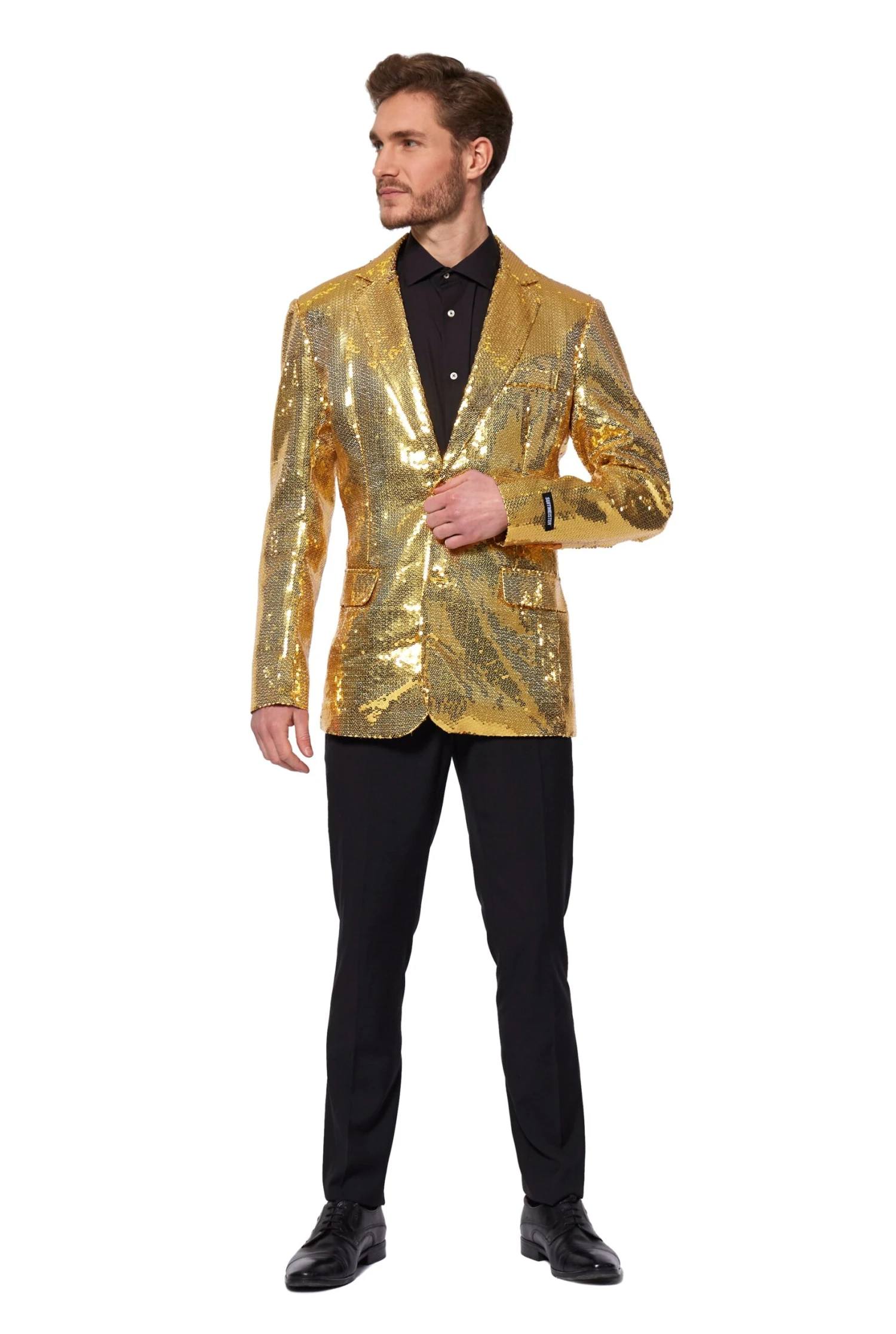 Sequins Gold Men's Jacket 2 Sequins Gold Men's Jacket - Image 2