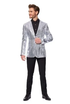 Sequins Silver Men's Jacket