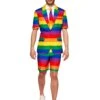 Summer Short's Rainbow Pride Patterned Men's Suit