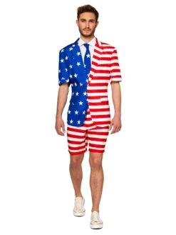 Summer Short's USA Flag Men's Suit