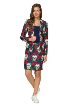 Day Of The Dead Patterned Women's Suit