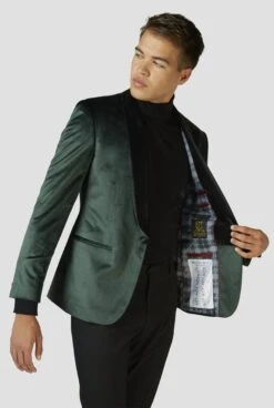 Dinner Jacket Rich Green Men’s -Family Halloween Store Sales Store ODJM 0022 EU50 F3