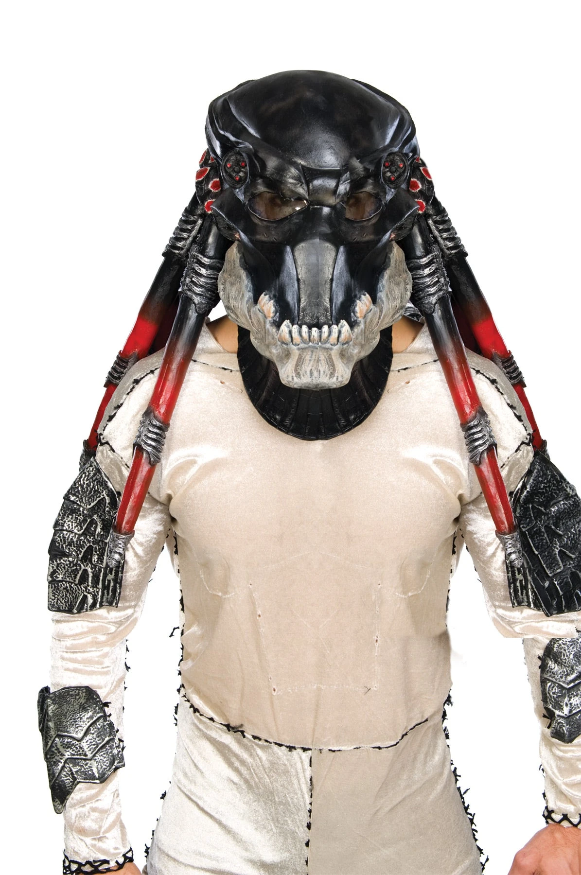 Deluxe Black Predator Overhead Latex Mask - Alien Vs. Predator 1 Deluxe Black Predator Overhead Latex Mask - Alien Vs. Predator