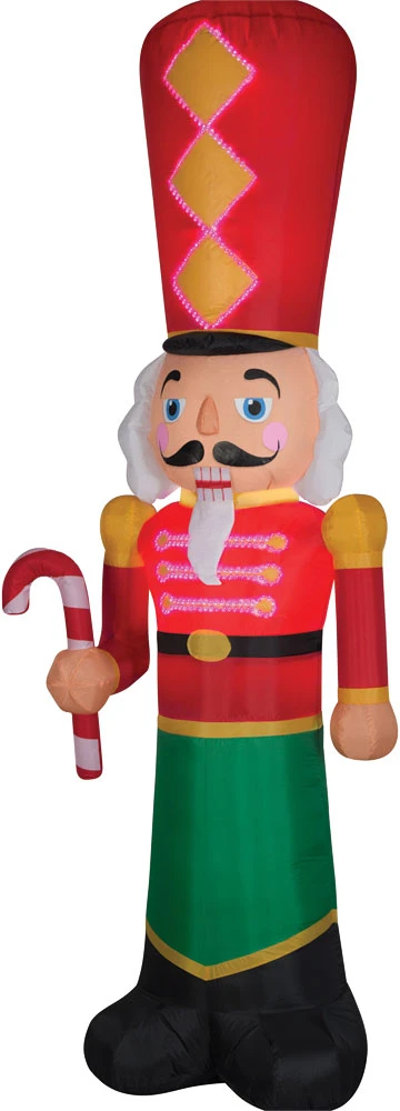 108" Blow Up Inflatable Nutcracker Lightshow Outdoor Yard Decoration 2 108" Blow Up Inflatable Nutcracker Lightshow Outdoor Yard Decoration - Image 2