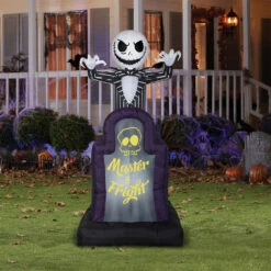 Nightmare Before Christmas - Jack Skellingto Grave Popup 6ft Airblown Yard Decoration