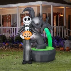 Projection Airblown Jack Skellington Inflatable
