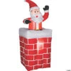 72" Airblown Santa In Chimney Inflatable Yard Decor