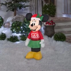 Minnie Mouse In Ugly Sweater Airblown 3.5ft Outdoor Christmas Decor Inflatable