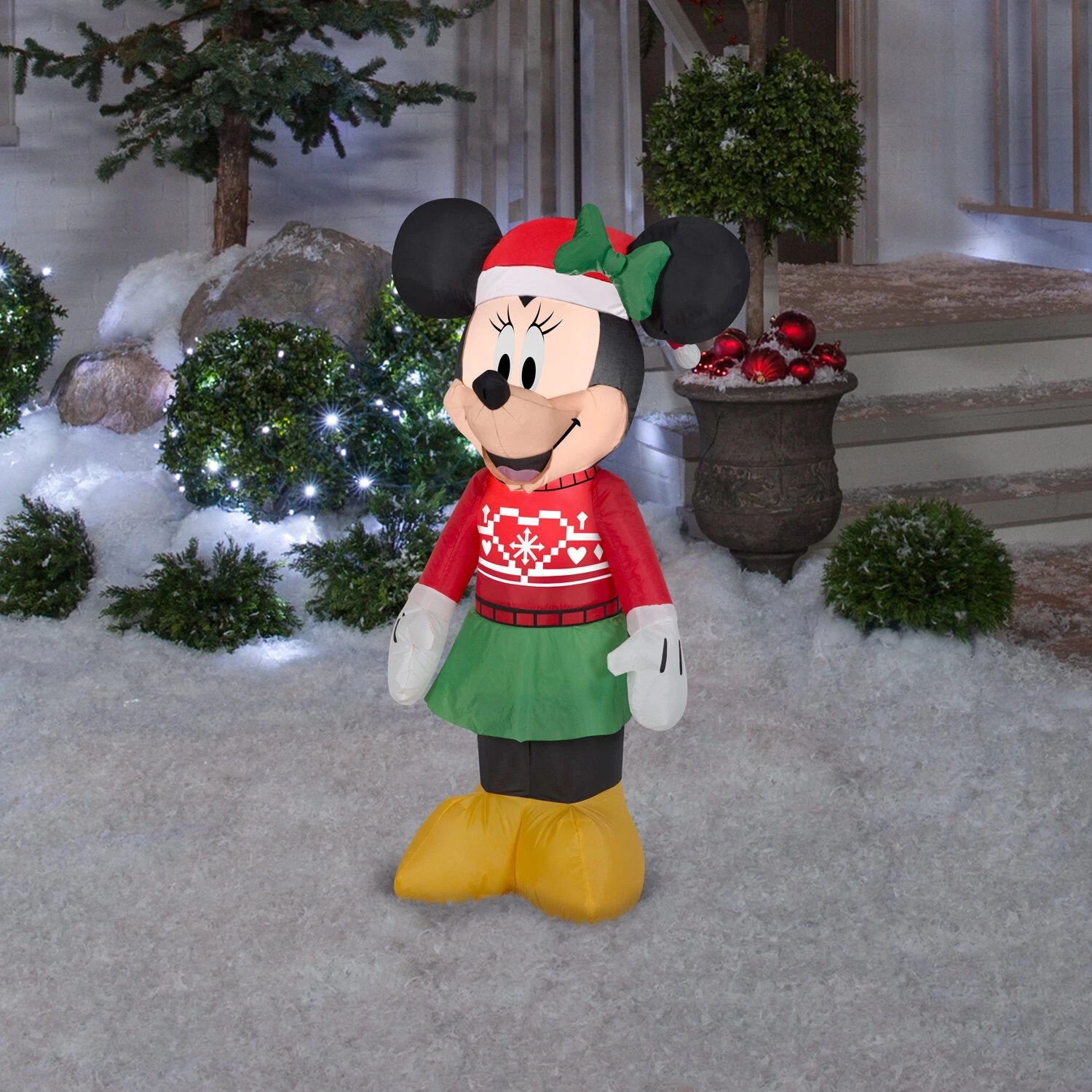 Minnie Mouse In Ugly Sweater Airblown 3.5ft Outdoor Christmas Decor Inflatable 1 Minnie Mouse In Ugly Sweater Airblown 3.5ft Outdoor Christmas Decor Inflatable