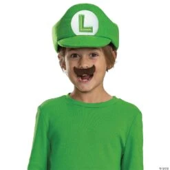 Disguise Kids Elevated Mario Bros. Luigi Hat & Mustache Costume Accessory