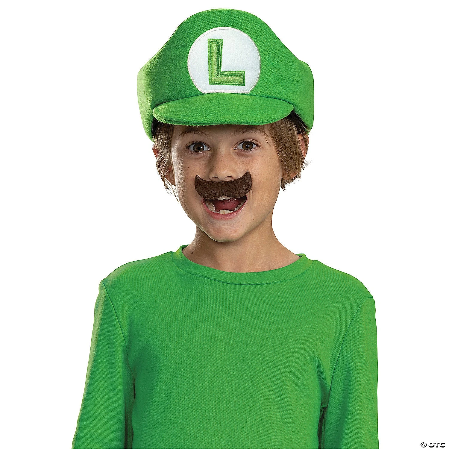 Disguise Kids Elevated Mario Bros. Luigi Hat & Mustache Costume Accessory 1 Disguise Kids Elevated Mario Bros. Luigi Hat & Mustache Costume Accessory